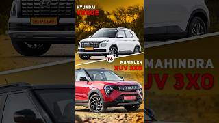 Hyundai Venue 😍 Vs Mahindra XUV 3XO 🤩| Amazing Comparison 🔥| #shorts