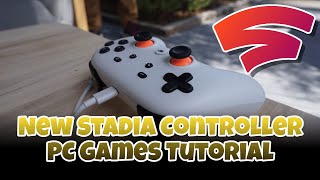 NEW Stadia Controller (Wired) On PC Games Tutorial