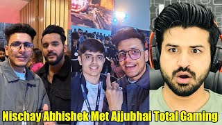 Pakistani Reacts on Nischay Abhishek Met Ajjubhai Total Gaming | Dimple Malhan Vlogs