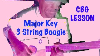 Major 3 String Cigar Box Guitar Boogie #cbg #cigarboxguitarlesson