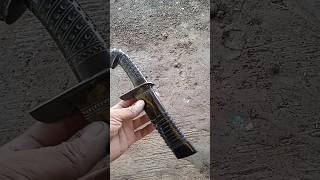 tes ketajaman golok togok kecil full tanduk hitam muluz #golok #tutorialgolok #caramembuat