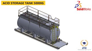 Acid Storage Tank 3D Modeling and Design | Solidworks Tutorial