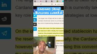 Cardano remaking LUNA stablecoin! #shorts #crypto #cardano #luna #ada #altcoin #cryptocurrency