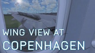 FSX Wing View Landing at Copenhagen | Very Realistic | Boeing 777-200