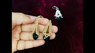 DIY Herringbone Earrings || Signature Stitch of Sonysree || Beaded Earrings