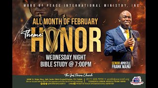 Mid-Week Service - "Honor" - February 21, 2024