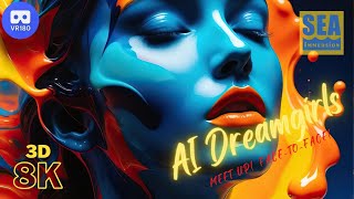 Ai Goddesses, Dreamgirls in 8K 3D VR180 - meet them up close, face-to-face!