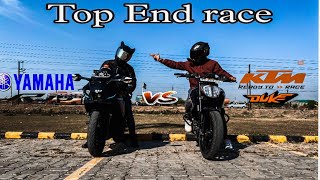 Ktm duke 250 vs r15 v4| Yamaha R15 V4 vs ktm duke 250 Drag race |#motovlog