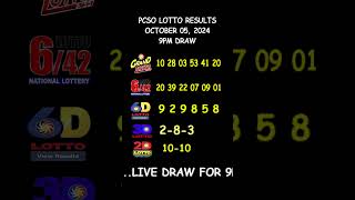 LOTTO RESULTS TODAY 9PM DRAW OCTOBER 05, 2024 #shorts