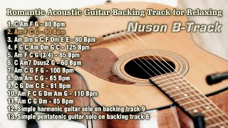 1 Hour Romantic Pop Acoustic Guitar Backing Track with Cajon | C Major compilation