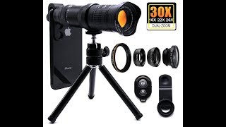 30X Cell Phone Camera Lens, 4 in 1 HD Phone Photography Lens Kit