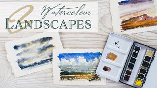 Paint 3 Quick and Simple Watercolour Landscapes | Five minute mini paintings