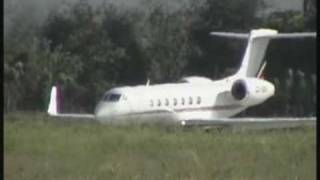 Gulfstream 5 despegando pista 04 MHLM, San Pedro Sula, Honduras