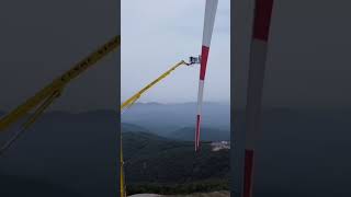 Rüzgar gülü kanat tamiri [ÇEVRE VİNÇ-Avrasya rüzgar] #crane #cranework #wind #windfarm #windturbine