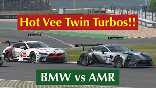 BMW vs Aston Twin Turbo V8s! GTE fight!