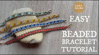 Easy Beaded Bracelet Tutorial Using Even Count Peyote Stitch