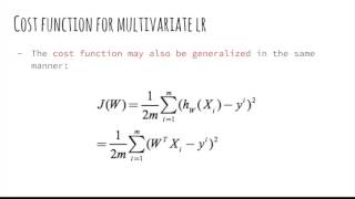 Practical Machine Learning: 4.2 - Multivariate Linear Regression