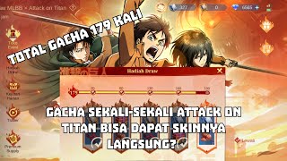 GACHA SEKALI-SEKALI ATTACK ON TITAN BISA DAPAT SKINNYA LANGSUNG? KITA COBAIN SEMUA!!! MOBILE LEGENDS