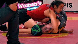 57 kg Girls Freestyle Wrestling - The ref didn't say STOP!