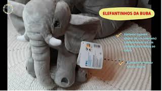 Elefante Almofada Gigante e Elefantinho Buba