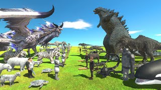 Dark War - White Team VS Dark Team - Animal Revolt Battle Simulator