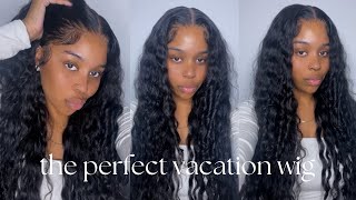 Vacation Hair 13x6 Lace Frontal Loose Deep Wave Wig Reinstall + Making it Glueless ft. Ashimary Hair