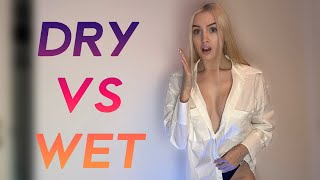 [4K] Transparent Clothes Dry vs Wet Try-on Haul with Yu