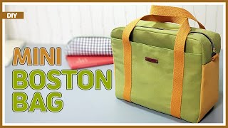 DIY/ MINI BOSTON BAG/ 심플한 미니 보스턴백 만들기/ 앞 뒤 포켓이 있는 토트백 만들기/ sewing/ tutorial [Tendersmile Handmade]