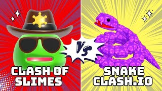 Snake Clash.io VS Clash of Slimes Gameplay 🐍 🫧