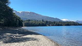 Bahía Mansa del lago Nahuel Huapi desde península Manzao, Villa La Angostura, Neuquén, Patagonia