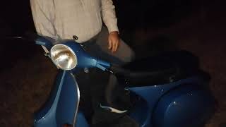 Vespa px 150 e, prova messa in moto una pedalata, filmato shorts 🤣🤣🤣