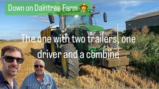 EP58👨‍🌾 Day18 of Harvest The one with two trailers, one driver and a combine