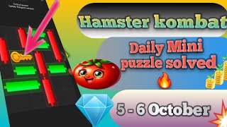 Mini Game Today 5 October Hamster🔥 Kombat How To Solve Mini Game Puzzle in Hamster Kombat (💯) SOLVED