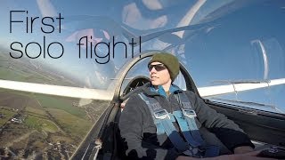 First solo glider flight at the London Gliding Club