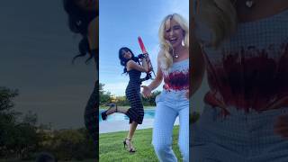 Sabrina Carpenter & Jenna Ortega Post ICONIC “Taste” BTS TikTok With Chainsaw! 😱 #taste