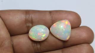 18.65 carat, Pair Opal, Natural Ethiopian PinFire Opal, Brightness Opal