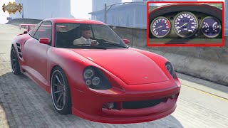 The Speedometer Of A Modified Porsche While Driving - GTA V