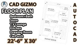 Basic Home Floor Plan Practice | Practice 6 | Cad Gizmo | #AutoCAD