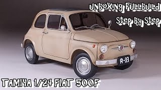 unboxing fullbuild TAMIYA 1/24 FIAT 500F Scale Car Plastic Model