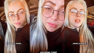 Liv Morgan eating/hydrating: Instagram Story.