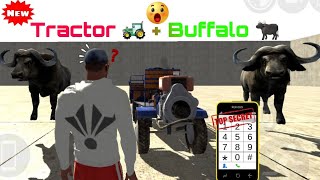 Tractor 🚜 + Buffalo 🐃 ka cheat code 🤑 | Indian bike driving 3d | New update all cheat codes