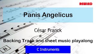 César Franck Panis Angelicus Flute Violin with Orchestra Backing Track and Sheet Music