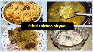 Chicken fried biryani recipe by Remi - how to make simple dalcha - how to make onion raita -