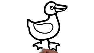 Bolalar uchun O'rdak rasm chizish/Drawing Duck for children/Рисунок Утка для детей