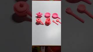 primitive technique polymer clay kitchen set #Shorts