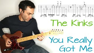 The Kinks - You Really Got Me - Guitar lesson / tutorial / cover with tab