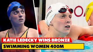 USA's Katie Ledecky Wins Bronze - Swimming Women's 400m Freestyle - Olympic 2024