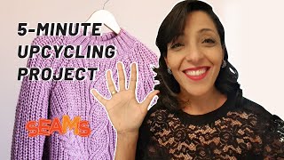 5 Minute Upcycling Project (No-Sew & Sew Versions)