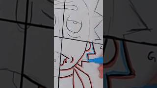 Rick in 4 styles (Part 1) #shorts #art #satisfying