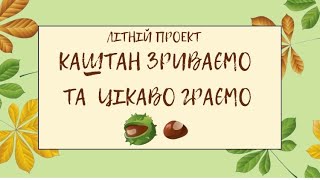 Літній проект. « Каштан зриваємо та цікаво граємо»